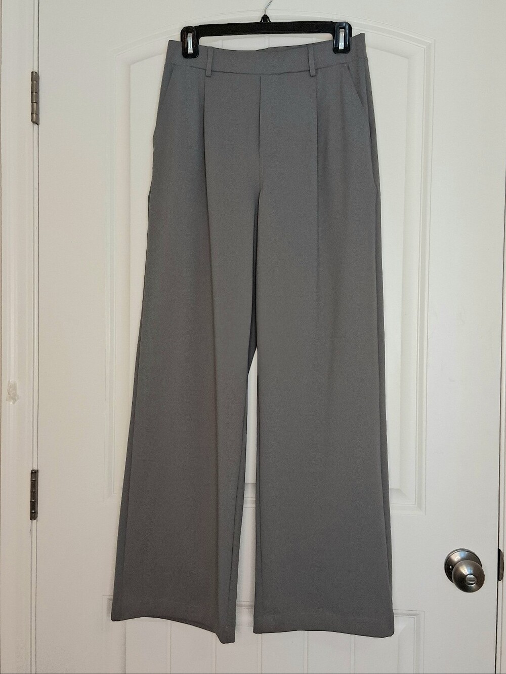 Halara Flex™ DayStretch High Waisted Pocket Work Flare Pants Sz Med Gray - Picture 2 of 9